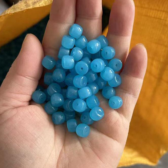 8x6mm Imitace přírodního kamene Skleněné sudové korálky - Válcové porcelánové korálky pro DIY šperkové doplňky