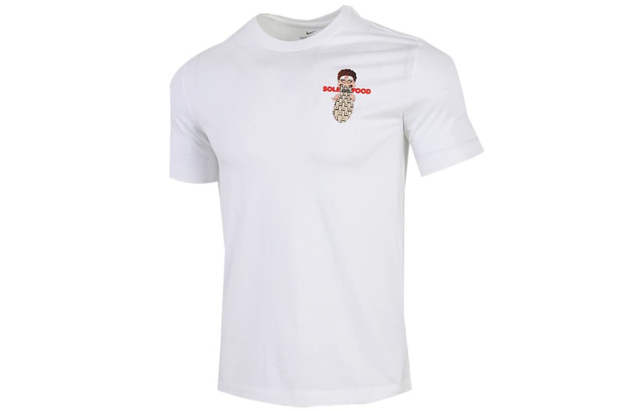 

Nike T Shirts Men s White Crew Neck Moderate DJ4064-100 XL