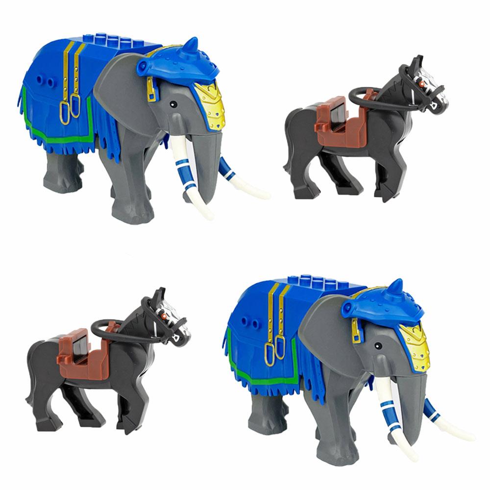 MOC Medieval Knight War Elephant Building Set – Figures Castle Accessories Bricks Toy Gift