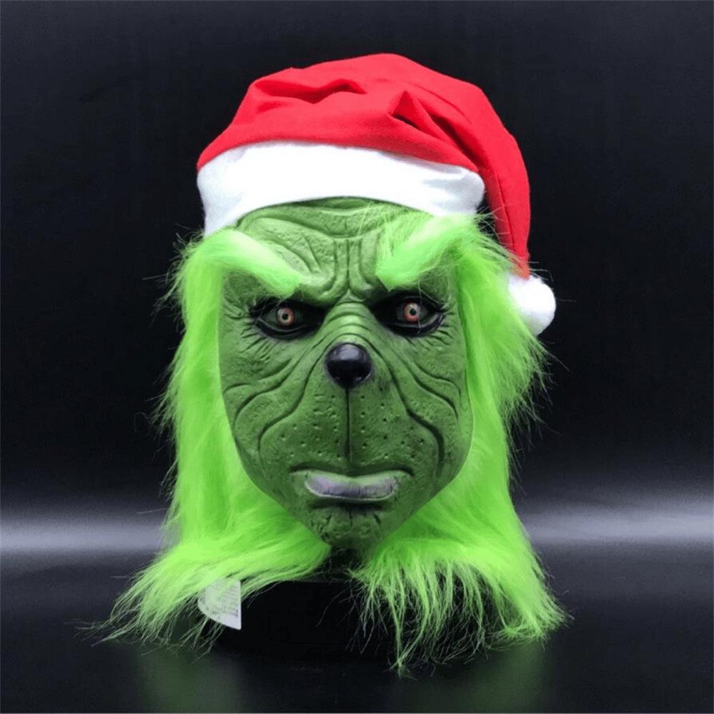 

Плюшевые зеленые перчатки Гринча и пушистый капюшон для костюма эльфа на Хэллоуин One Size