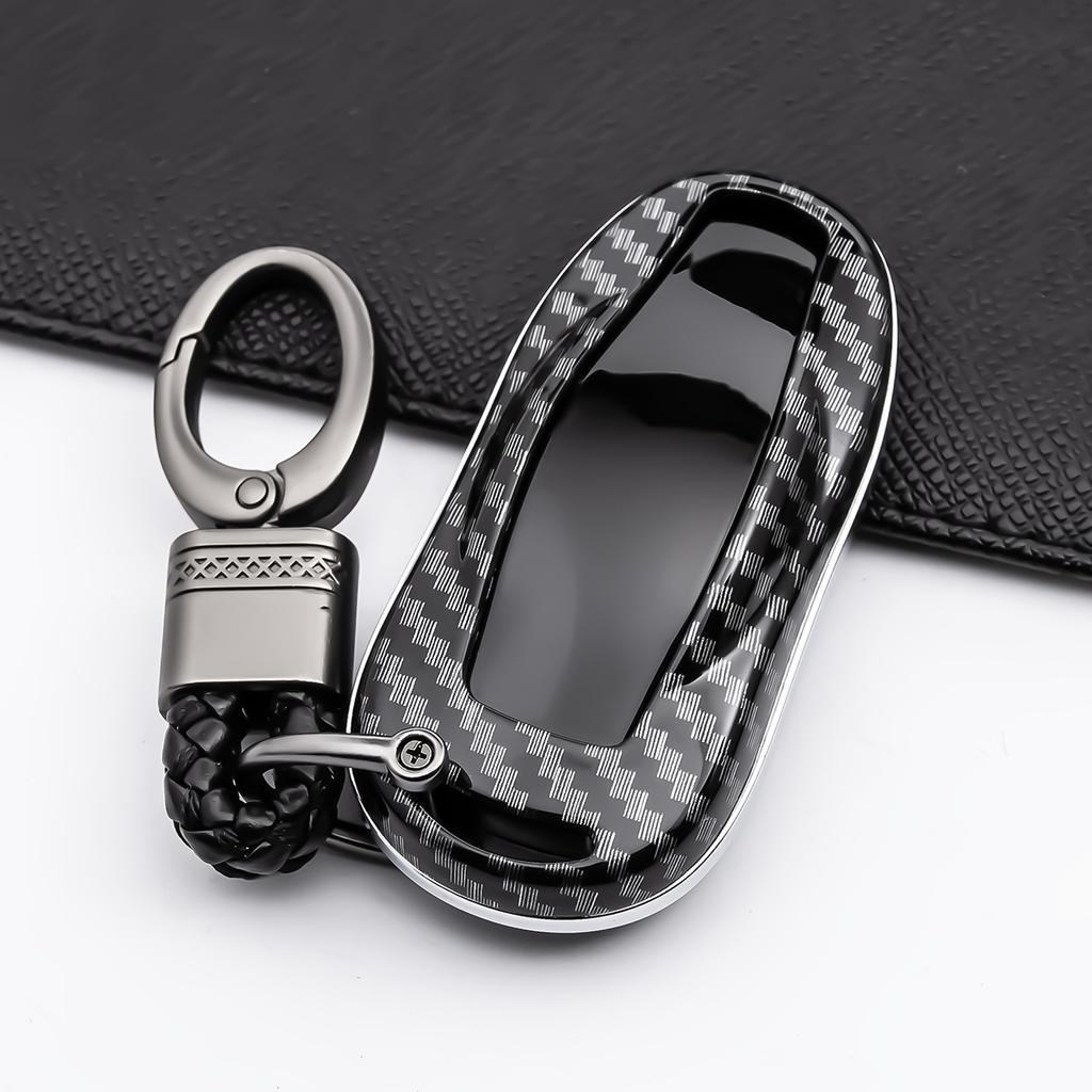 For Tesla Model S 3 Y 2012   Abs Carbon Fiber Smart Key Cover Car Accessories