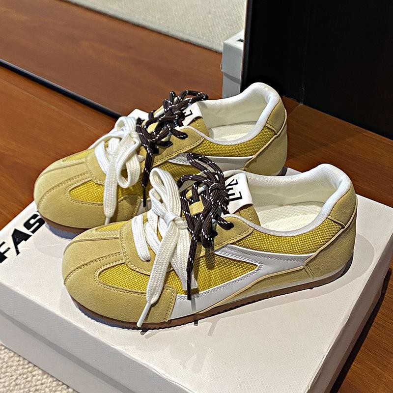 Color Matching Dexun Shoes Women's 2025 Summer New Comfortable Flat-soled Single Shoes Fashionable Versatile Mesh Breathable Soft Sole Casual
