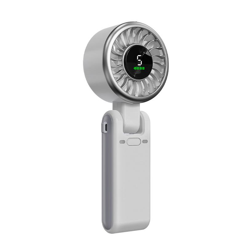 

Portable Folding Mini Fan with 3600mAh Battery, 5 Speed Settings, and Long Battery Life, Handheld and Neck Hanging Options 180x69x40