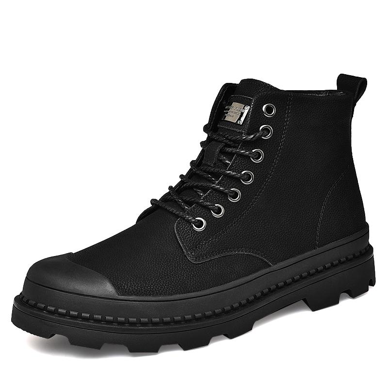 

Fashion Autumn and winter men s shoes classic Black style outdoor Adult OUTDOOR Plus Size Daily warm High top Handsome shoes -47 37