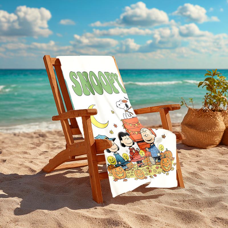 1Pc Snoopy Halloween Celebration Beach Towel Quick Dry Multiuse For Beach Pool Gym Yoga Home Travel Christmas Halloween Xmas Gift S1468