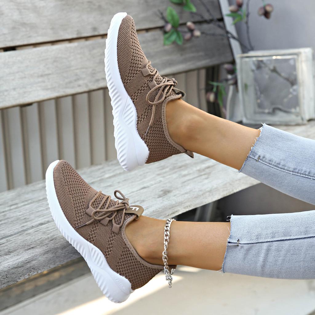Shoes women's 2025 foreign trade new fly-woven women's shoes lightweight casual running shoes breathable soft-soled cloth shoes
