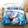 Kawaii Honkai Star Rail Bedding Set Printed Bed Set With Pillowcase Duvet Cover Single Double Queen King Size Adult Kid Bedroom