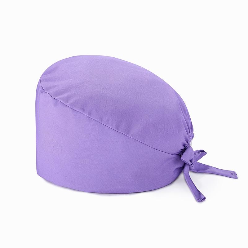 Unisex Women Scrub Nurse Caps Solid Color Adjustable Breathable Beauty Salon Care Cap Surgical Cap Pet Nurse Doctor Working Caps