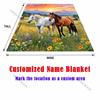 Multi-Sizes Two Horses At Sunset Print Blanket Warm Soft for Sofa Bed Home Travel Camping Blanket All Seasons Holiday Gifts