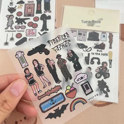 DIY Πιξελιστά Μωσαϊκά Αυτοκόλλητα Στυλ Stranger Things & American Horror