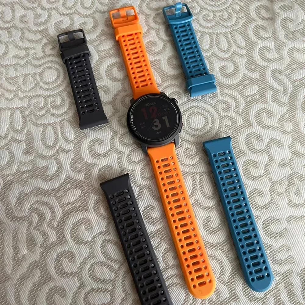 20mm 22mm Silicone Strap For COROS APEX 4 2 Pro 46mm 42mm Replace Sports Bracelet For COROS PACE 4 3 2 pro Breathable Wrist Band