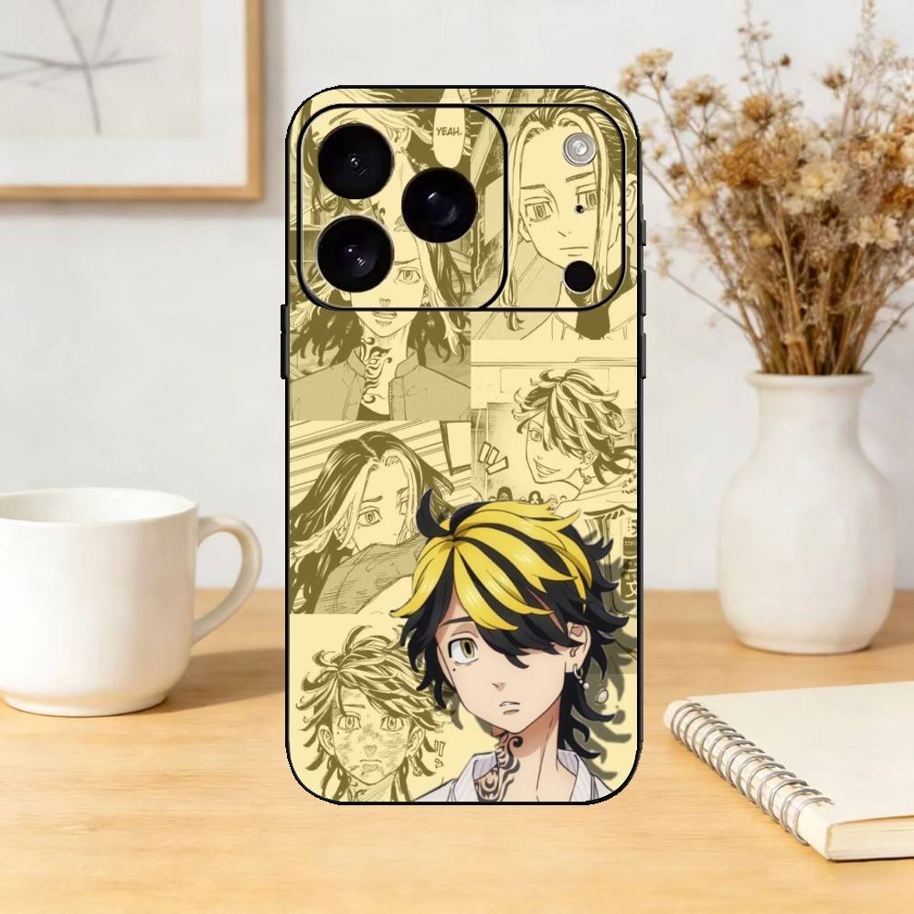 K-Kazutora H-Hanemiya Tiger Phone Case For iPhone 17,16,15,14,13,12,11 Plus,Pro Max,SE4Soft Silicone Black Cover