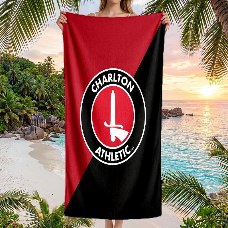 Telo da Spiaggia Asciugatura Rapida Charlton Athletic FC Stampa Microfibra Assorbente Portatile da Viaggio per Nuoto