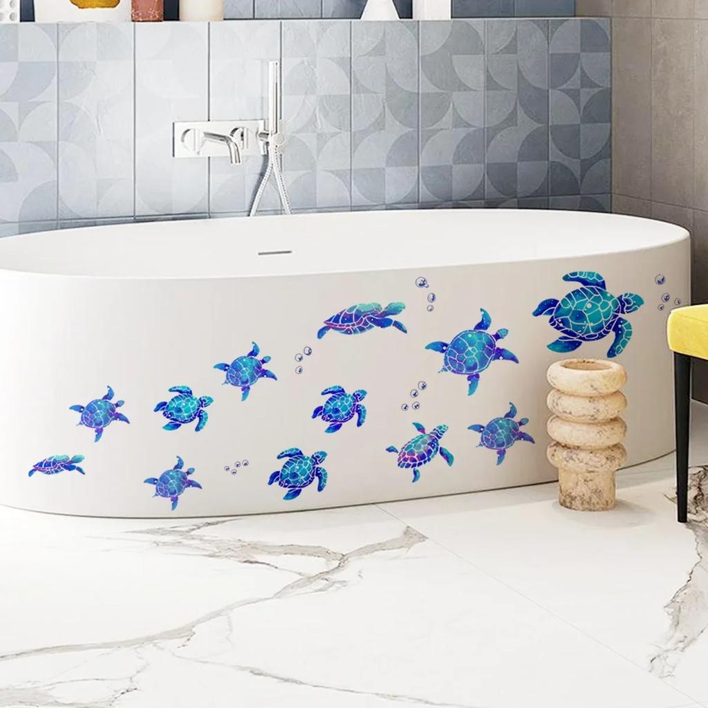 1pc Underwater World Turtle Wall Sticker Removable Home Decor Vinyl Wall Sticker, Home Decor Sticker 2026 Christmas