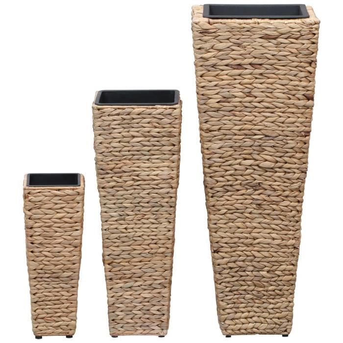 Ensemble de jardinières surélevées en jacinthe d'eau - VidaXL - Marron - 3 tailles