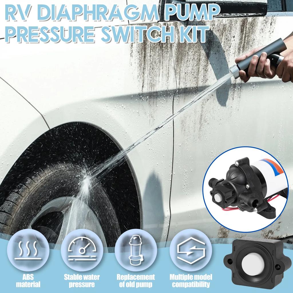 RV Diaphragm Pump Pressure Switch 40 to 80PSI RV Water Pump Pressure Switch Assembly Waterproof Diaphragm Pump Pressure Switch