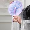With Tassel Round Folding Hand Fan Shell-Shaped Retro Handheld Fan Dance Fan  Hanfu Cheongsam