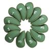 12 Pièces PU Cuir Golfs Headcover Housse de Protection Étuis Tête de Fer Imperméables Accessoires de Golf