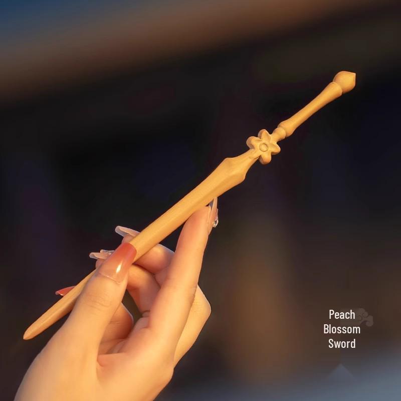 Livrare Gratuită Agrafă de Păr de Lux din Lemn de Piersic pentru Femei – Stil Chinezesc Antic & Modern