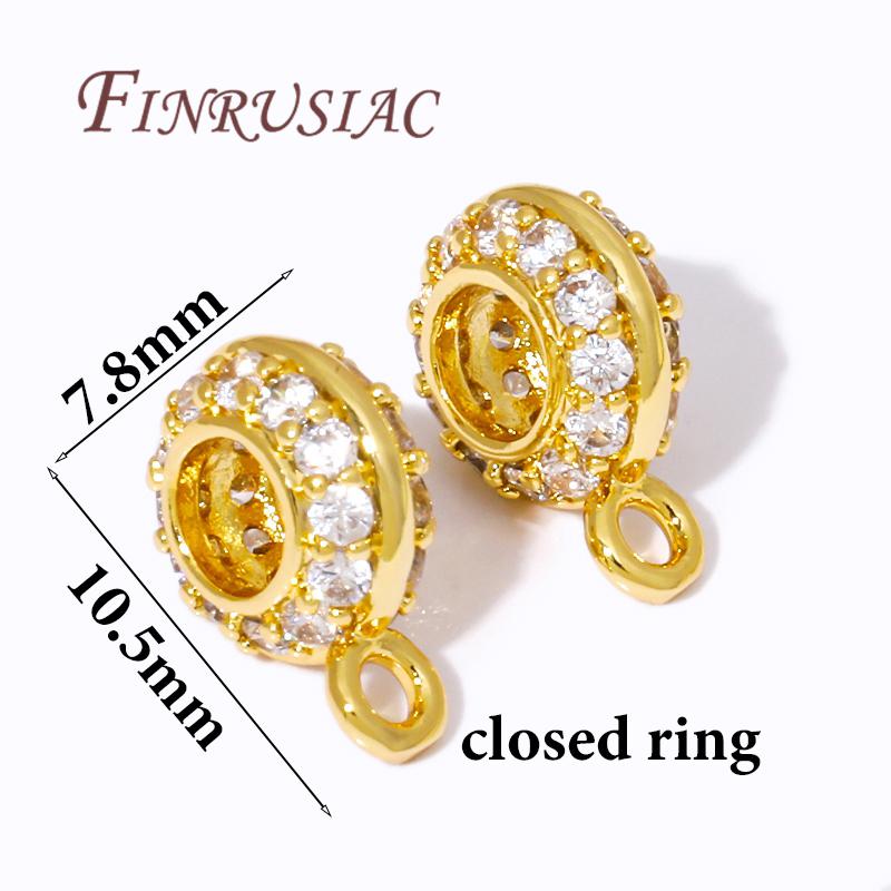 

2/4/6Pcs Pendant Bails For Jewelry Making 18K Gold Plated Brass Bail Beads Connectors For DIY Necklace Findings 2 Piece