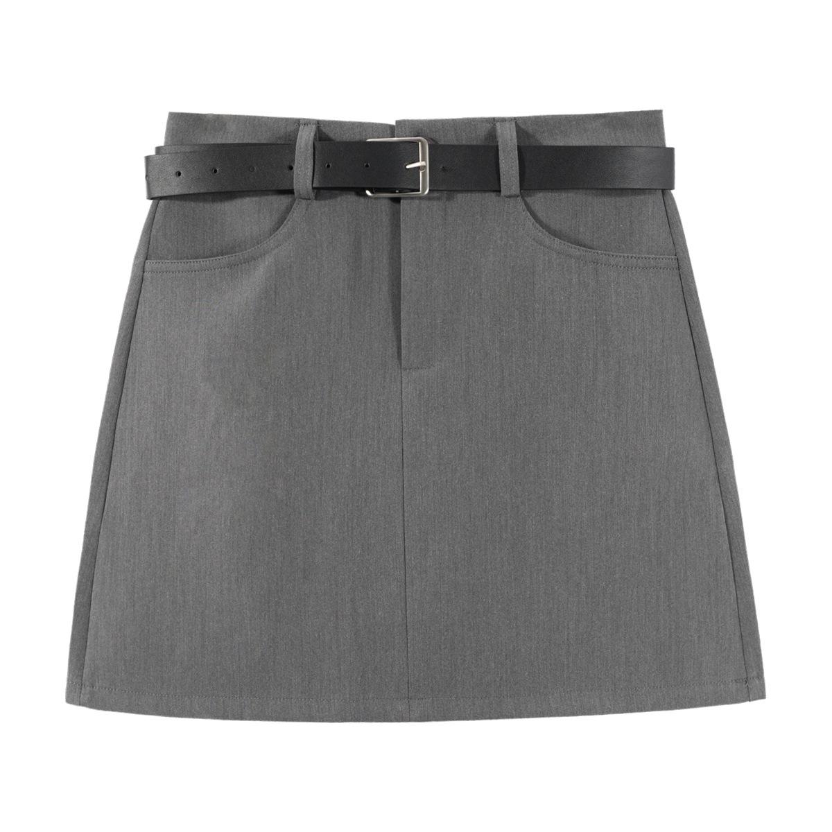 

Коллекция преппи миди и мини юбок с высокой талией: Серые А-силуэта и черные облегающие юбки-карандаш для весны и осени. XXL серый