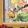 Spring-themed Painted Flowers, Branches, Birds, Outdoor Balcony, Glass Mirror, Decoration Stickers