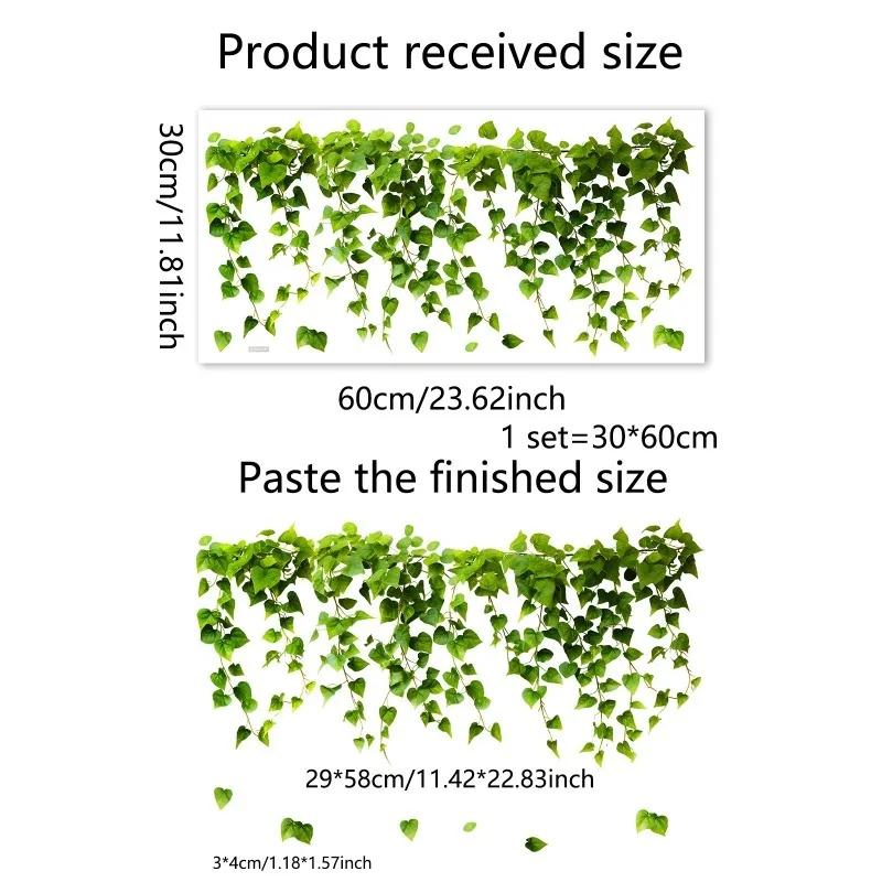 Creative Leaf and Plant Window Clings Decorative Glass Stickers for Kids Room Home Garden Decal Nature Theme Wall Art