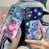 Kawaii Cute Bear Phone Case for Samsung Galaxy S25 S24 S23 S22 S21 S20 Note20 Plus FE Ultra Colour Printing Pretty Luxury
