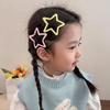 3 Pcs/Set Children Hairpins Hollow Out Star Shape Solid Color Anti-slip Snap Tightly Princess Style Lightweight Portable Hair Decoration Organization