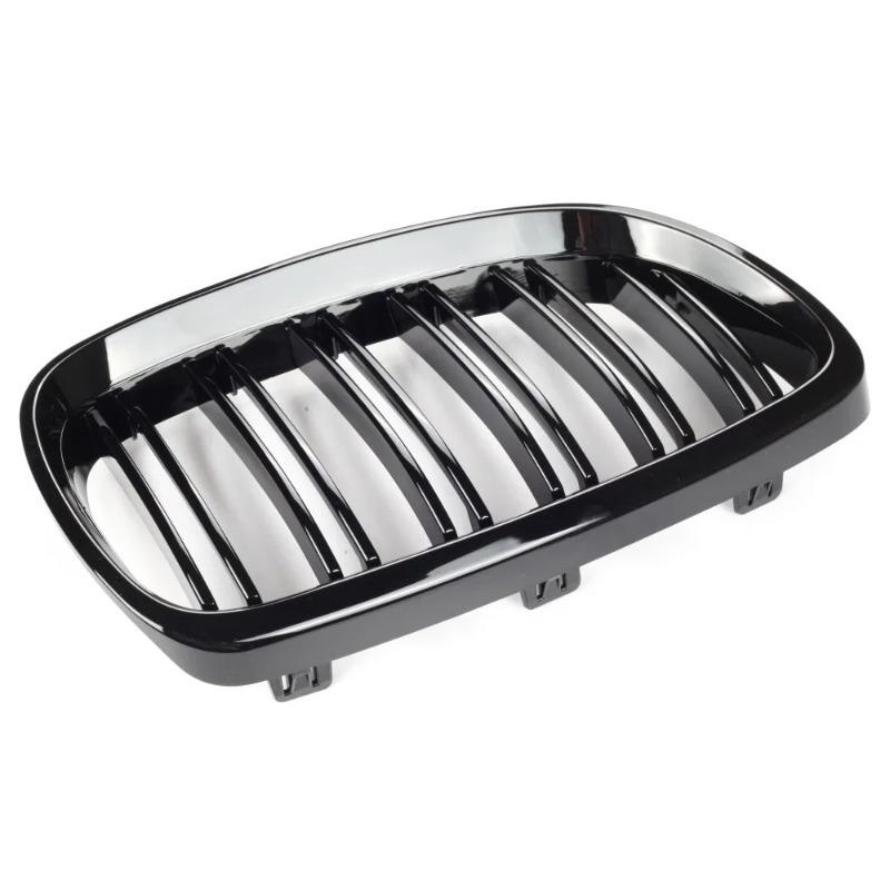 Front Bumper Kidney Grill for BMW E92 E93 M3 2006 2007 2008 2009 Gloss Black Dual Line Grille Car Styling Racing Grilles