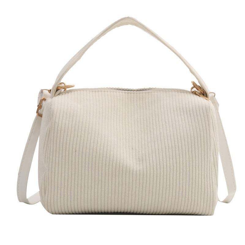 Spring Large-capacity New Temperament Fashion Design Single Shoulder Crossbody Retro Corduroy Portable Crossbody Bag