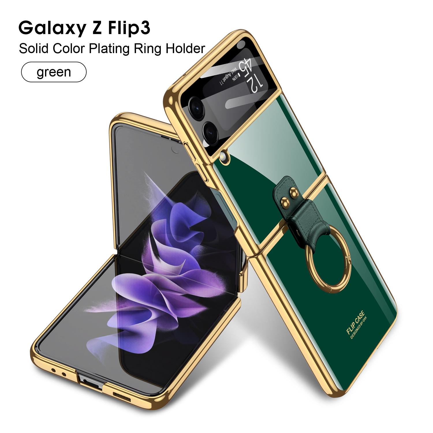 

Чохол-підставка з тримачем для кільця для Samsung Galaxy Z Flip 3 5G Чохол Вбудований захист камери Протиударний чохол для телефону Coque Fundas For Z Flip 3 5G