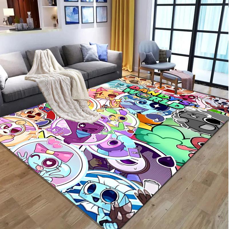 Dandy's World Pattern Rug, Indoor/Outdoor Mat, for Picnic, Gameroom, Bedroom, Office, Living Room, Home Decor Carpet, Birthday Gift