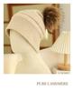 Unisex Cashmere Pom-Pom Hat: 100% Pure, Oversized, Knitted, Thickened for New Autumn/Winter Style