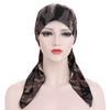 Women Printed Turban Cap Muslim Hijab Inner Caps Beanies Bonnet Long Tail Headscarf Strech Bandana Hat