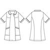 Nursery Women's Open-Collar Piping Jacket, Opaque, Stretch, Medical/Nursing Coat, Size Small, White/Pink, 769112A