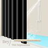 1Pc Minimalist Black Shower Curtains, Basic Soild-Color Waterproof Bathroom Accessories