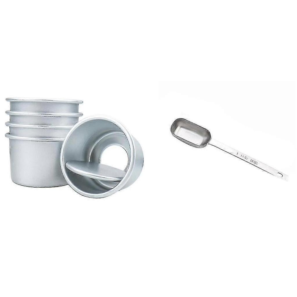 4 Inch Cake Pan, 4 Pcs Mini Cake Pan Round Tier Baking Cake Pans