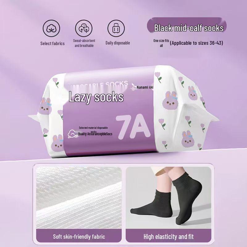 

Одноразовые носки унисекс до середины икры: Спрессованный, Не требующий смывания, Для ежедневного использования в путешествиях или на тренировках