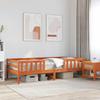 Vidaxl Bed Frame Without Mattress, Waxed Brown, 75X190 Cm, Pine