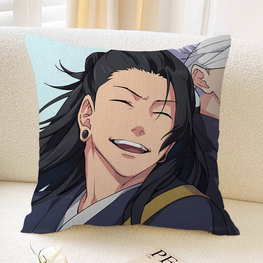 Cartoon Figure Suguru Geto Lucky Dragon Pillow Cover Sofa Cushion Cover Home Room Decoration Children Gift