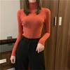 Casual Solid Basic Knitted Blouse Women Elegant Turtleneck Long Sleeve Tunic Auturm Bottoming Pullover Tops  new