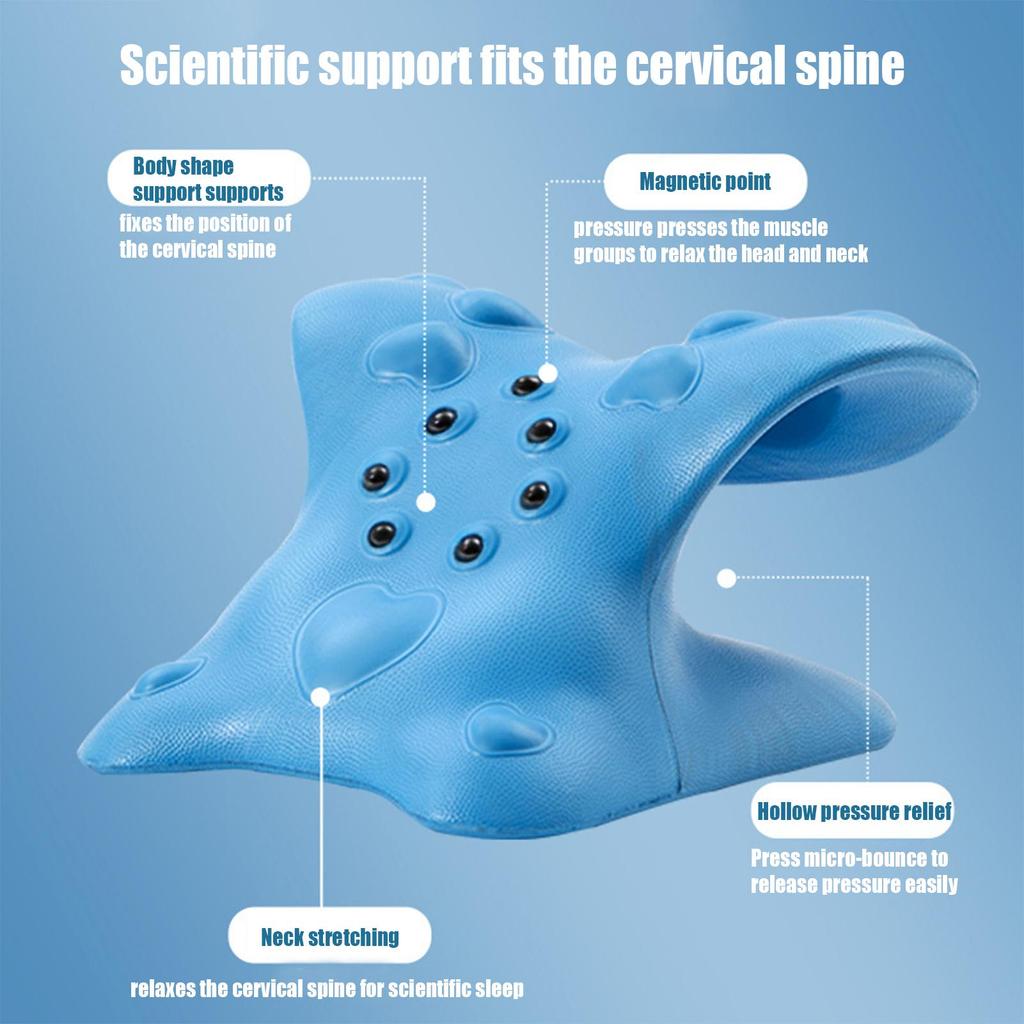 Neck Shoulder Stretcher Relaxer Cervical Chiropractic Traction Device Pillow For Side Back Stomach Sleeper Remedial Pillows