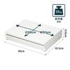 CB Japan Microwave Rack (Fully Assembled), White, 50cm Wide X 40.5cm Deep X 10.8cm High, Kitchen Appliance Rack, Under-Microwave Storage, with Sliding