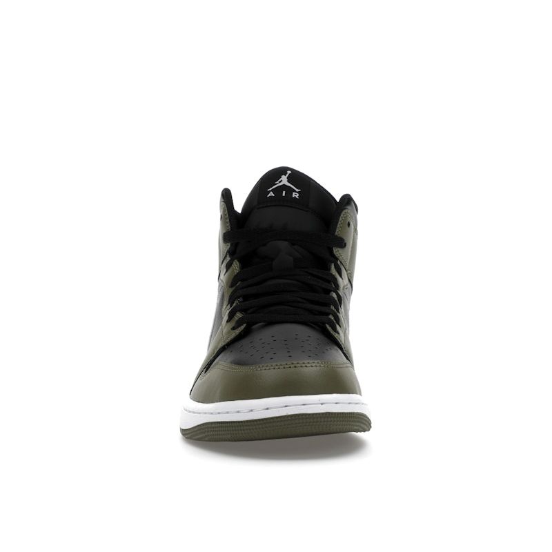 Air Jordan 1 Mid Medium Olive Unisex Sneakers Green Black White DQ8426-092
