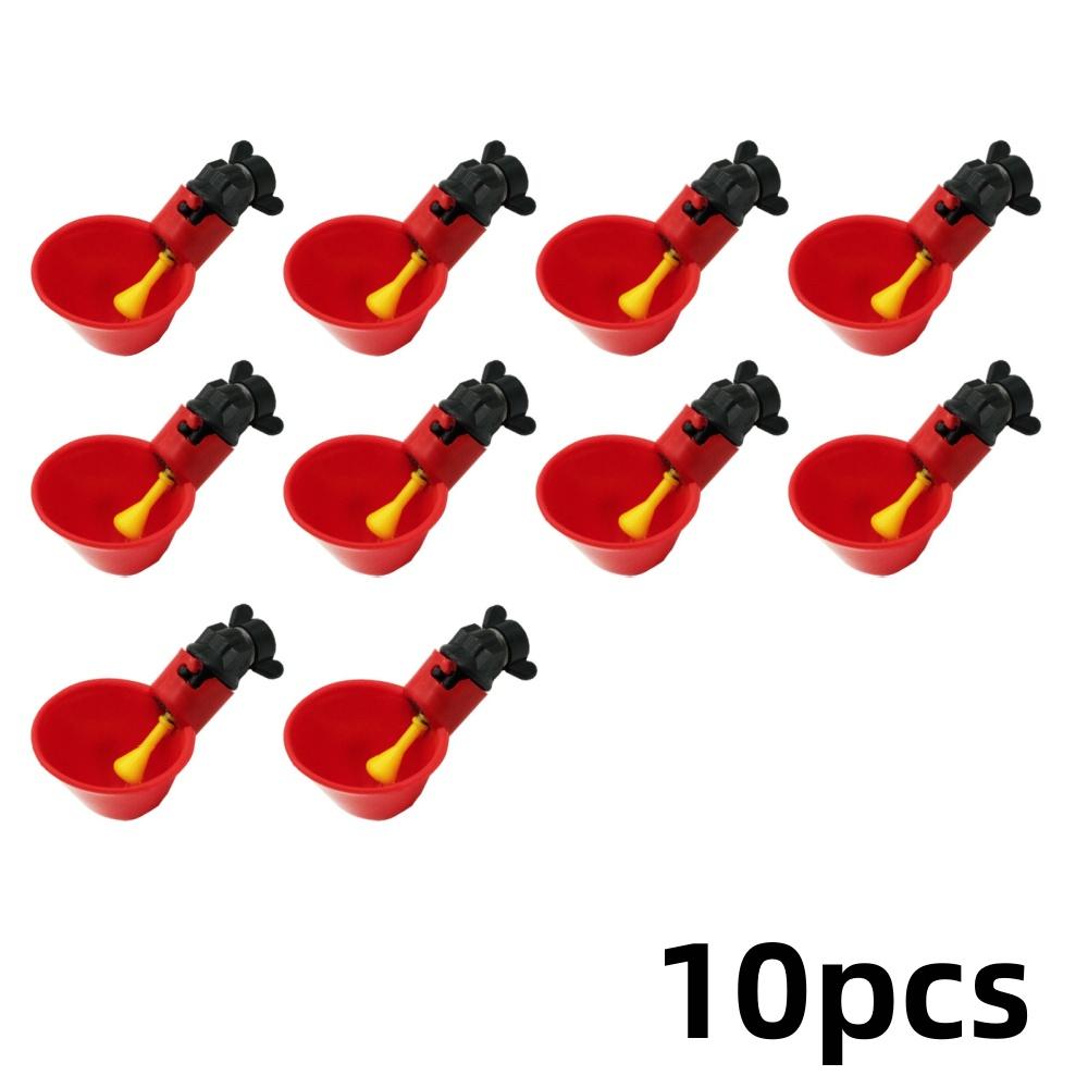 10/20/30pcs Chicken Water Dispenser Leak Proof Automatic Drinking Water Feeding Bowl for Chickens Quails Birds Breeding Supplies