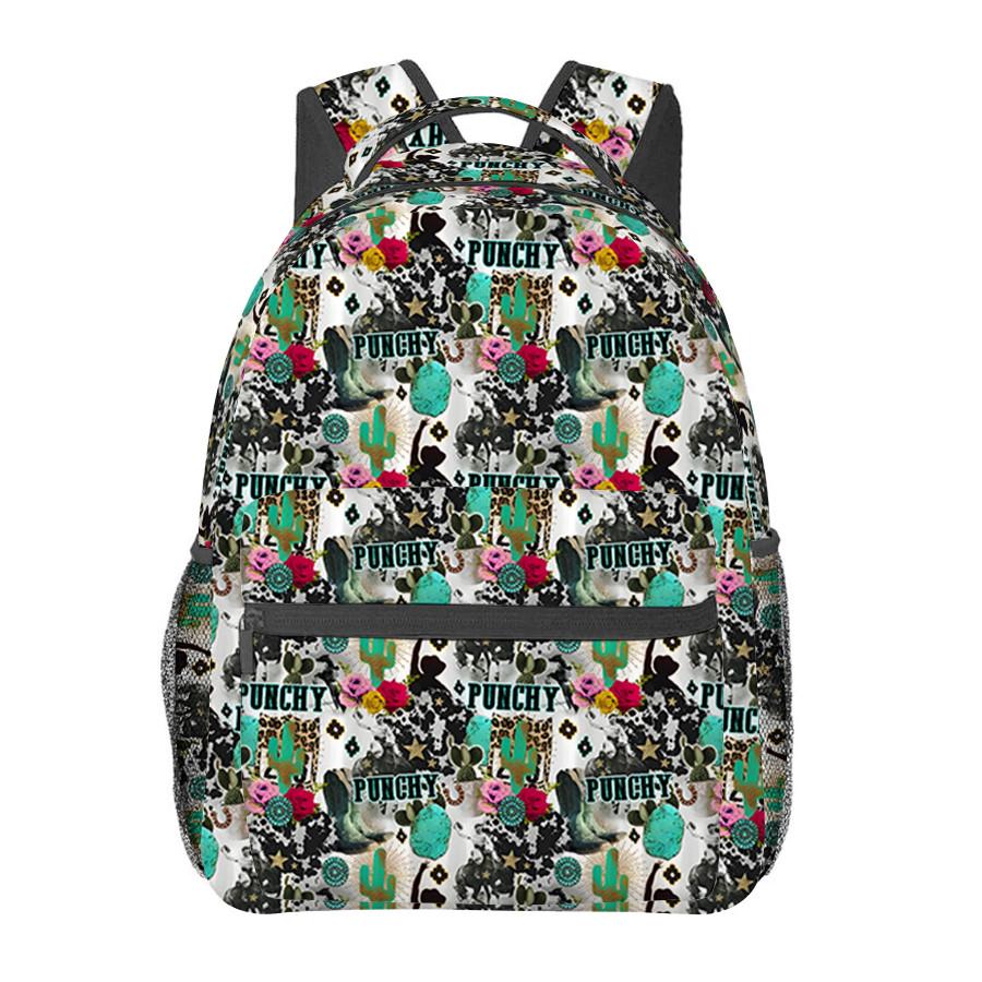 Rinder und Cowboys Rucksäcke für Jungen/Mädchen Kinder Beste Geschenke 2D Flache Cartoon Laptop-Taschen Schultasche für Teenager Outdoor Freizeit