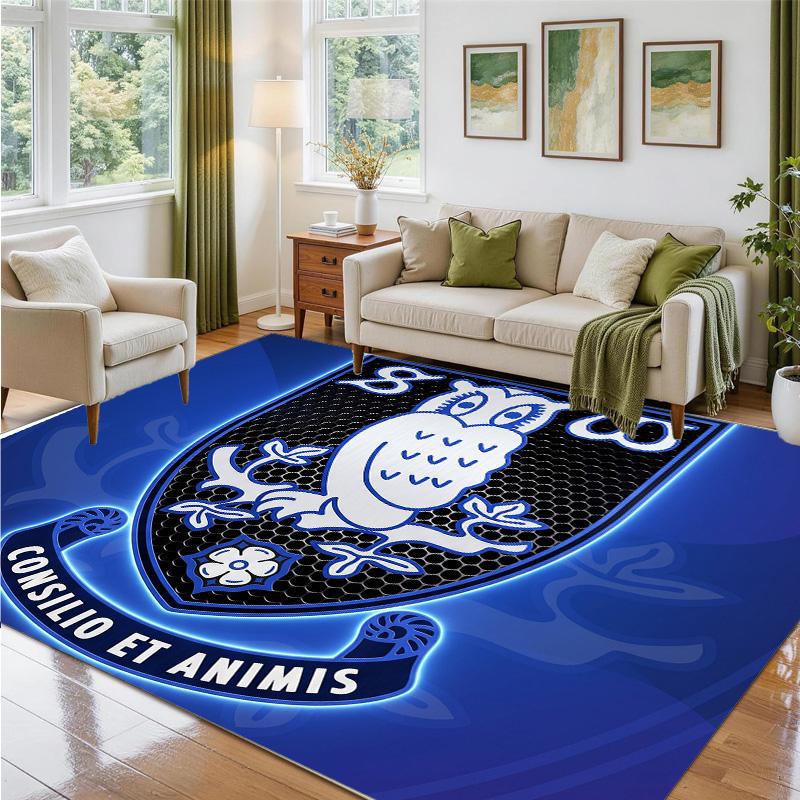 Sheffield Wednesday Football Design Crystal Velvet Rug Soft Decorative Mat for Bedroom Entrance