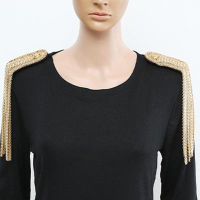 Spilla Spilla Perline Fatte a Mano Catena Lunga con Nappa Classica Galvanica Decorativa Fai da Te Uomo Donna Spallina Gioiello per Spalla Accessori Abbigliamento