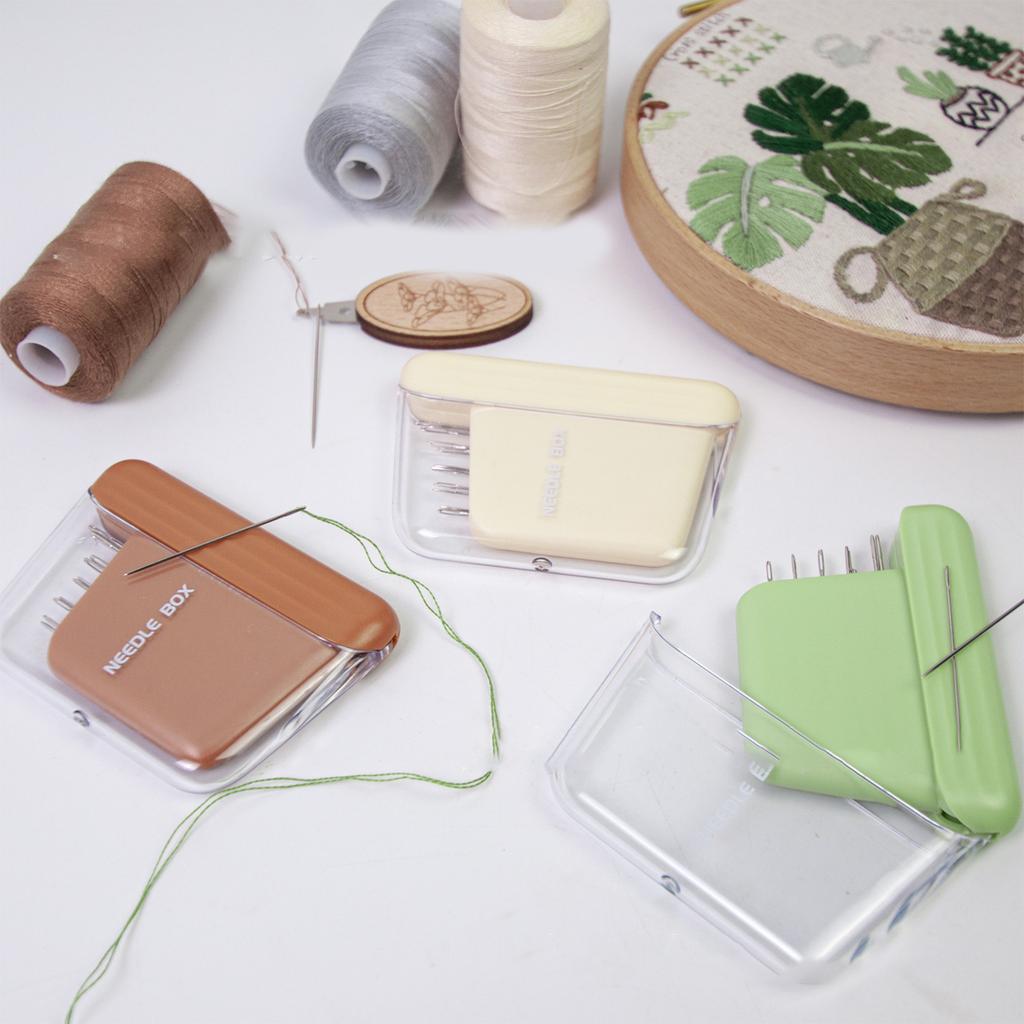 10Pcs Hand Sewing Needle Set with Magnetic Needle Holder Storage Box and Needle Threader for Sewing Quilting Needlework